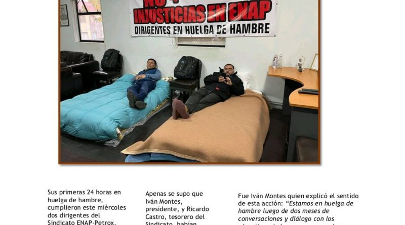 Dirigentes Sindicales en huelga de hambre, exigen reintegro de trabajadores despedidos